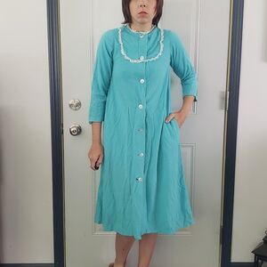 70s Hand Made Blue Flannel Ribe‎